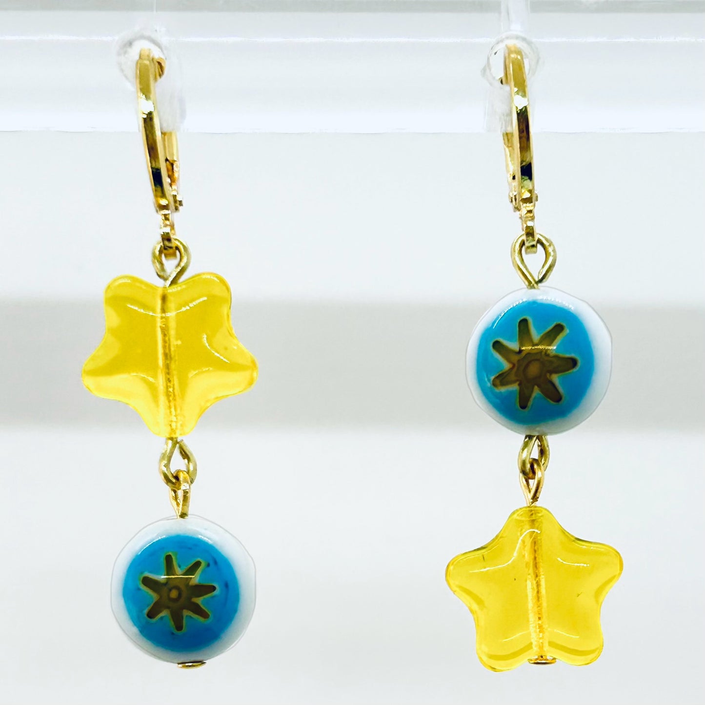 starburst earrings - gold