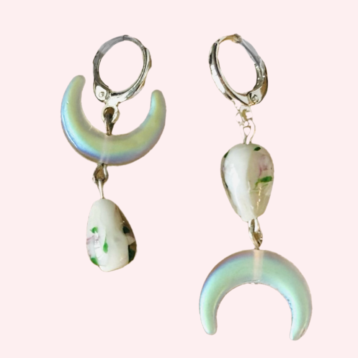 shimmer crescent earrings - lb