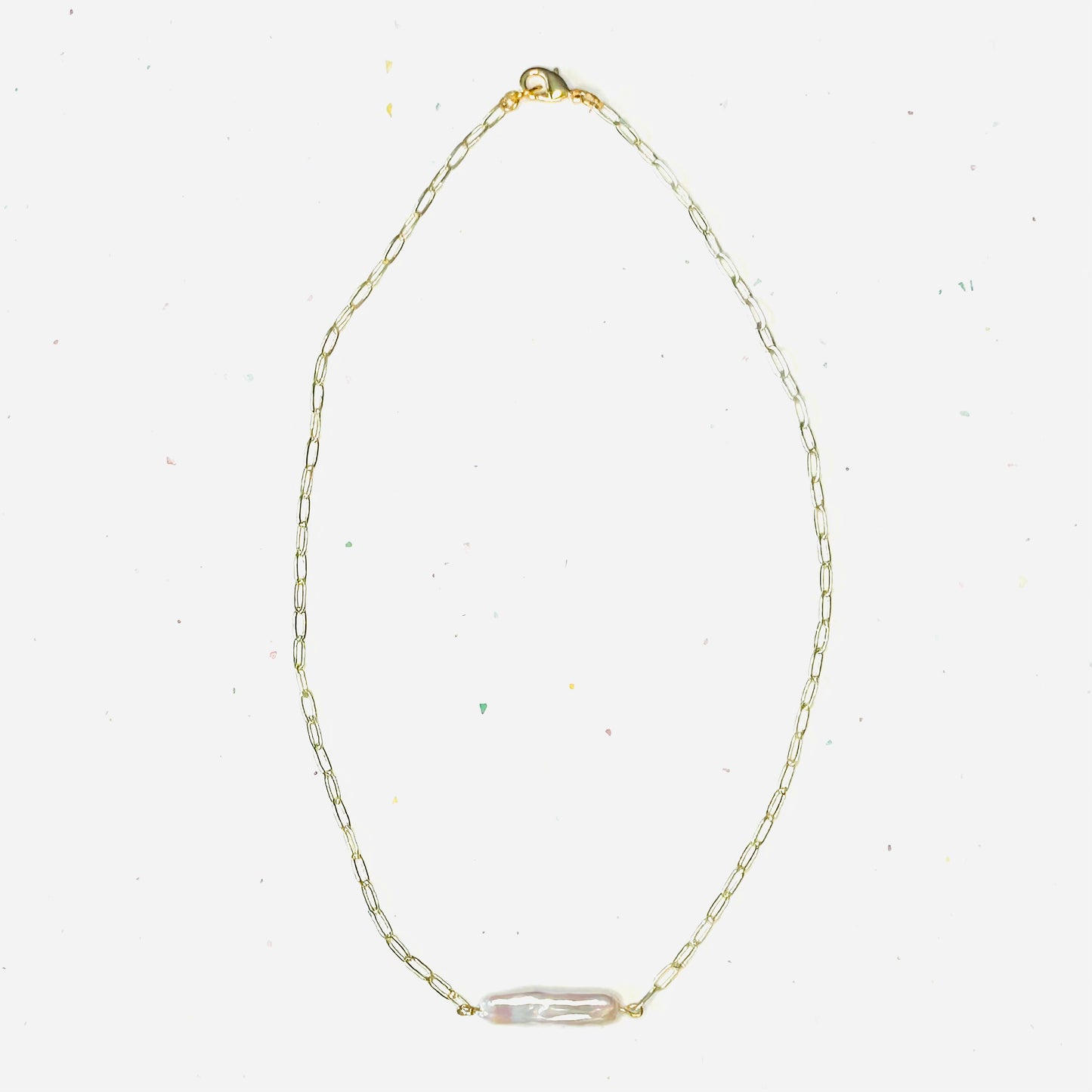 pearl bar necklace