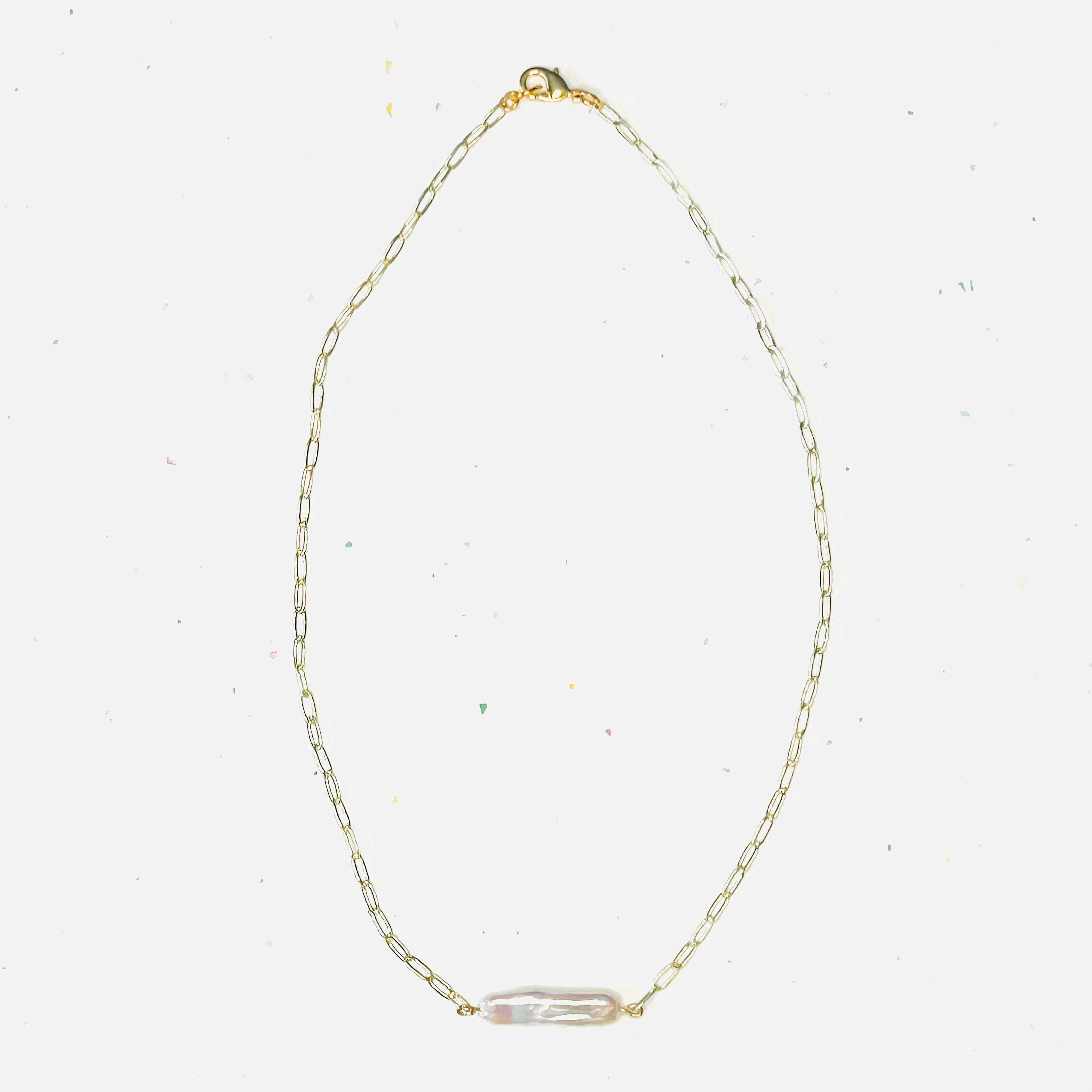 pearl bar necklace