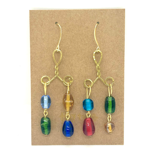 double dangle earrings