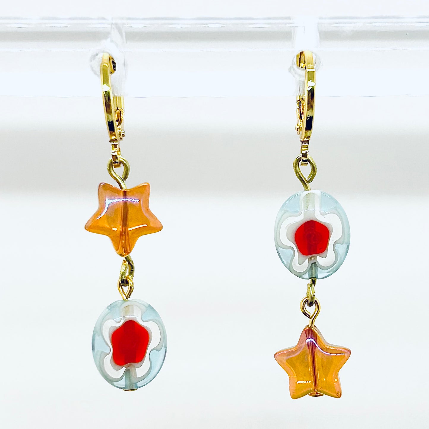 starburst earrings - gold