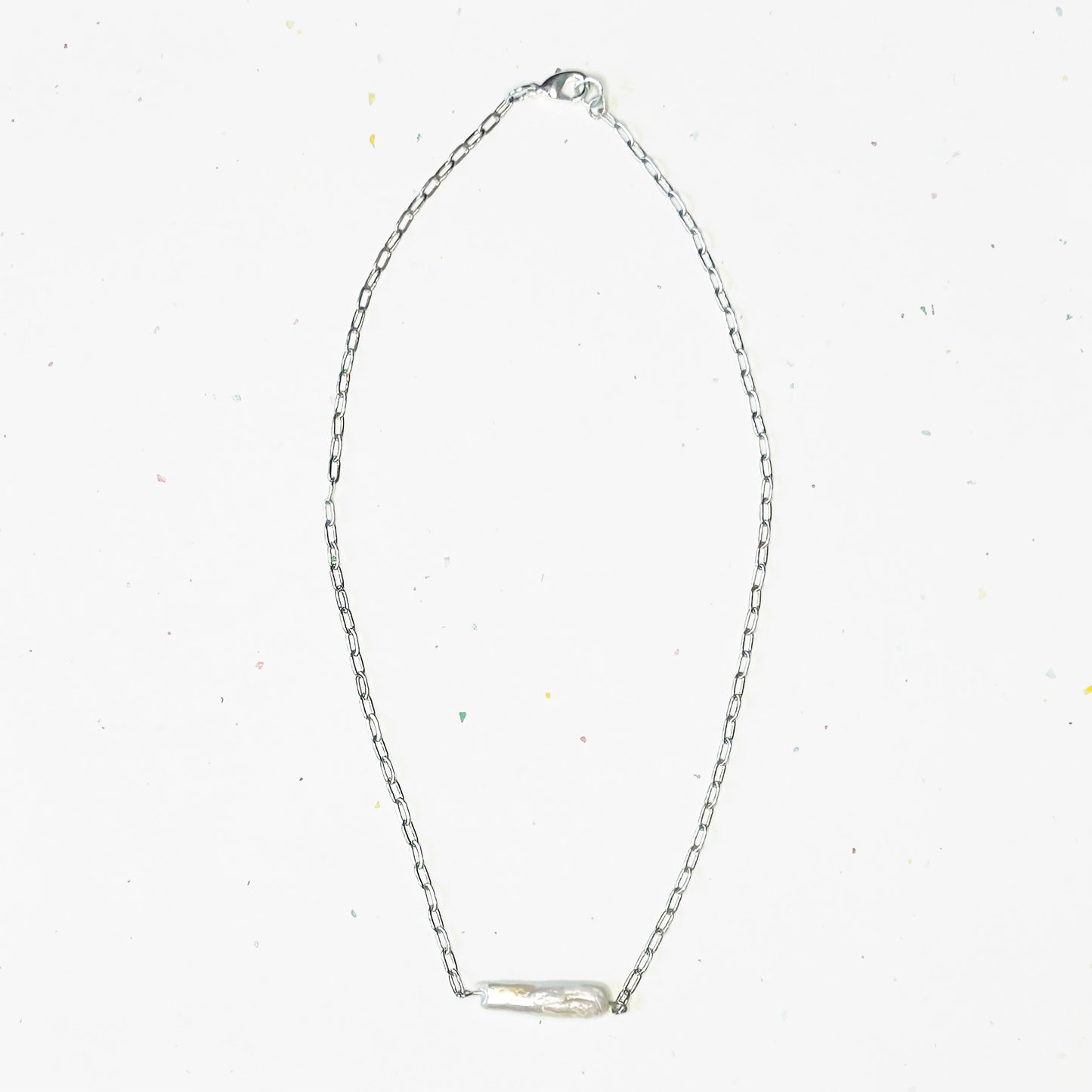 pearl bar necklace