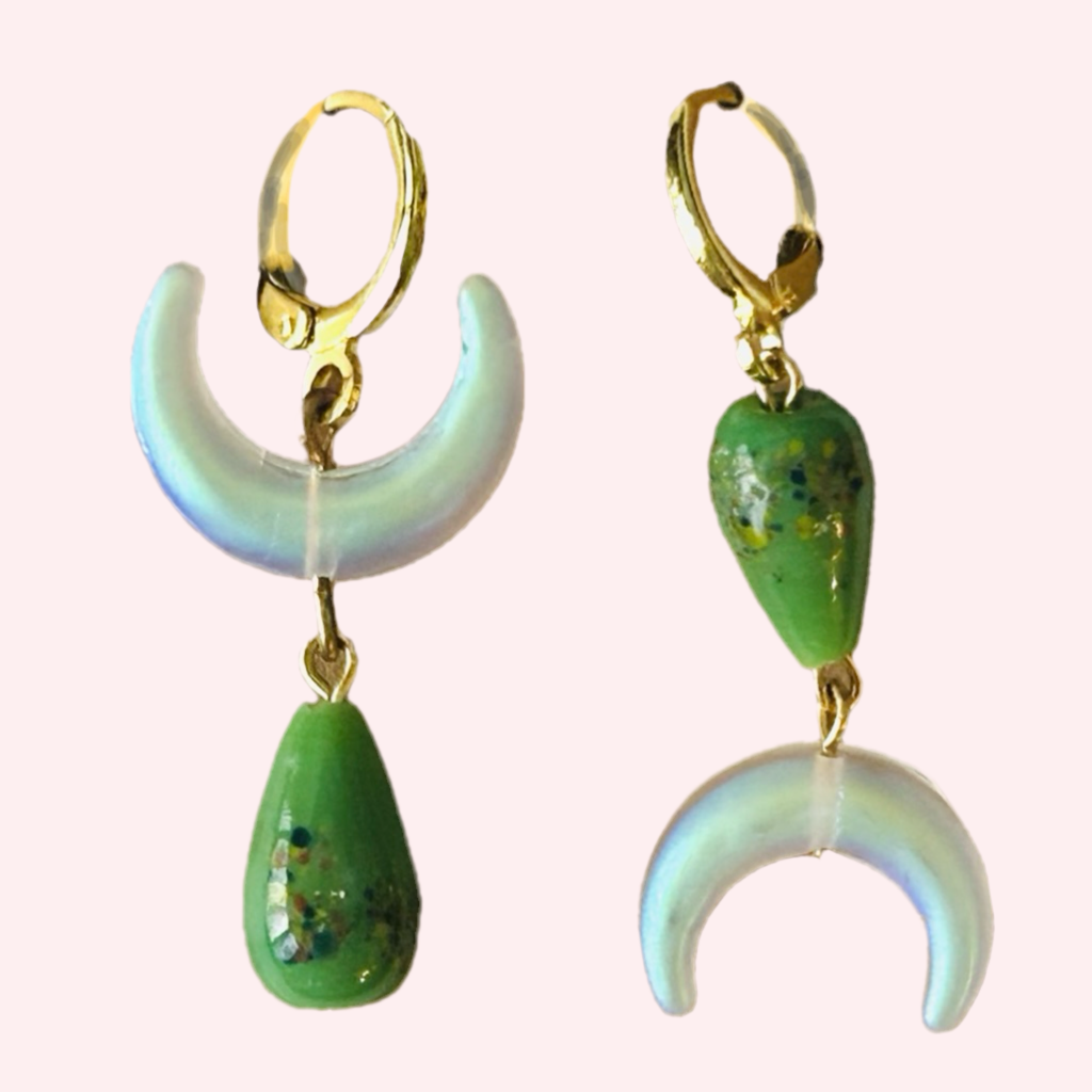 shimmer crescent earrings - lb