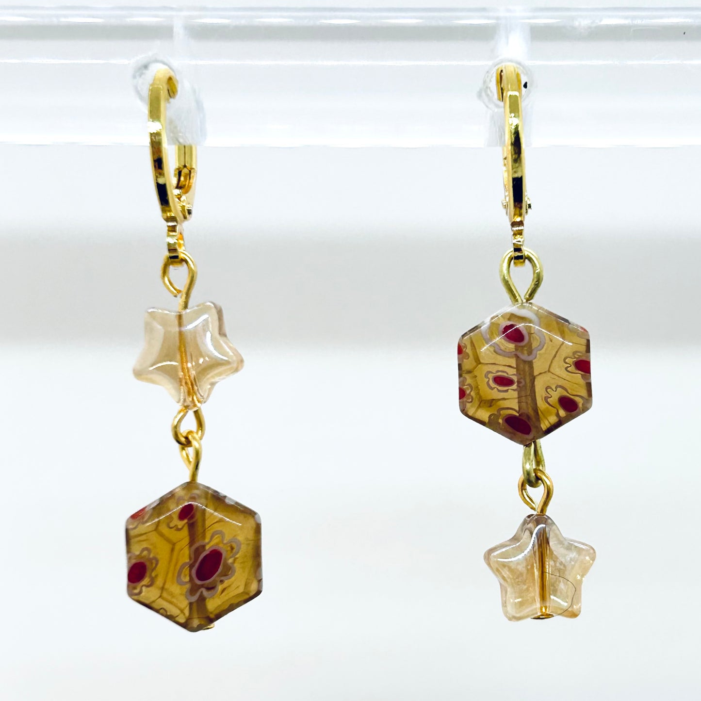 starburst earrings - gold