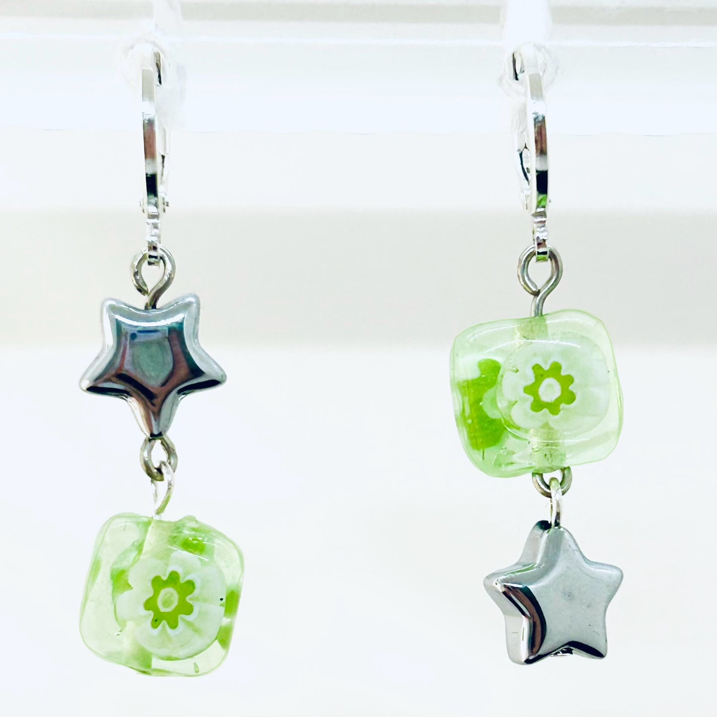 starburst earrings - silver