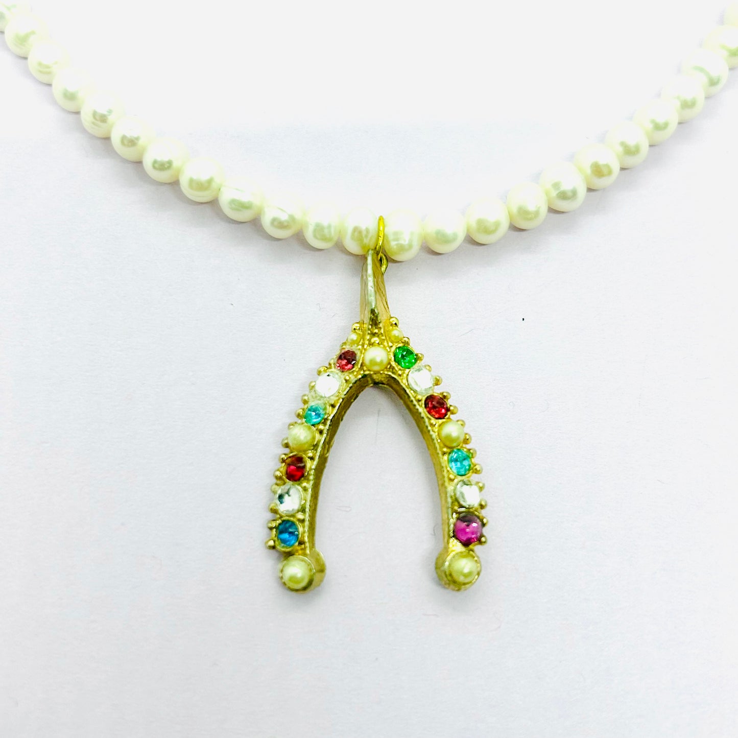 pearly girly - rainbow wishbone