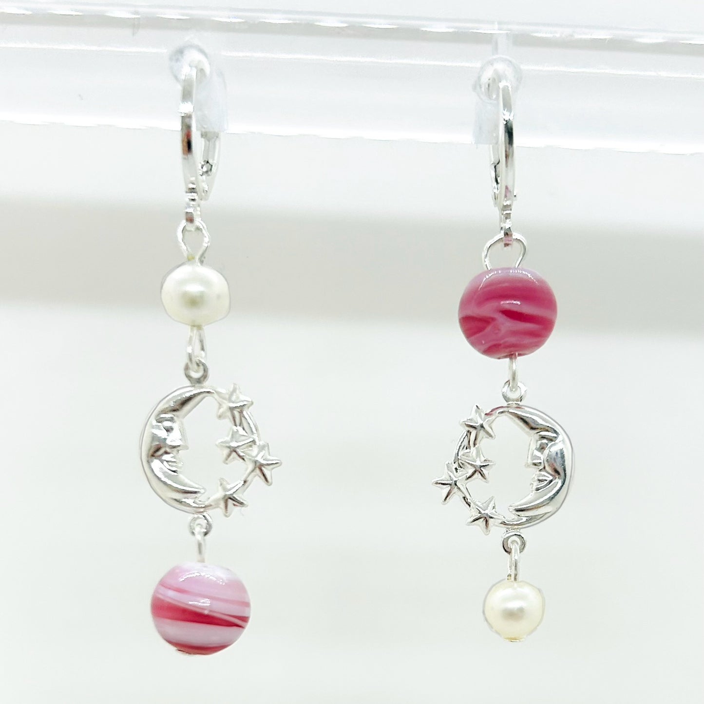 moonbeam earrings - silver