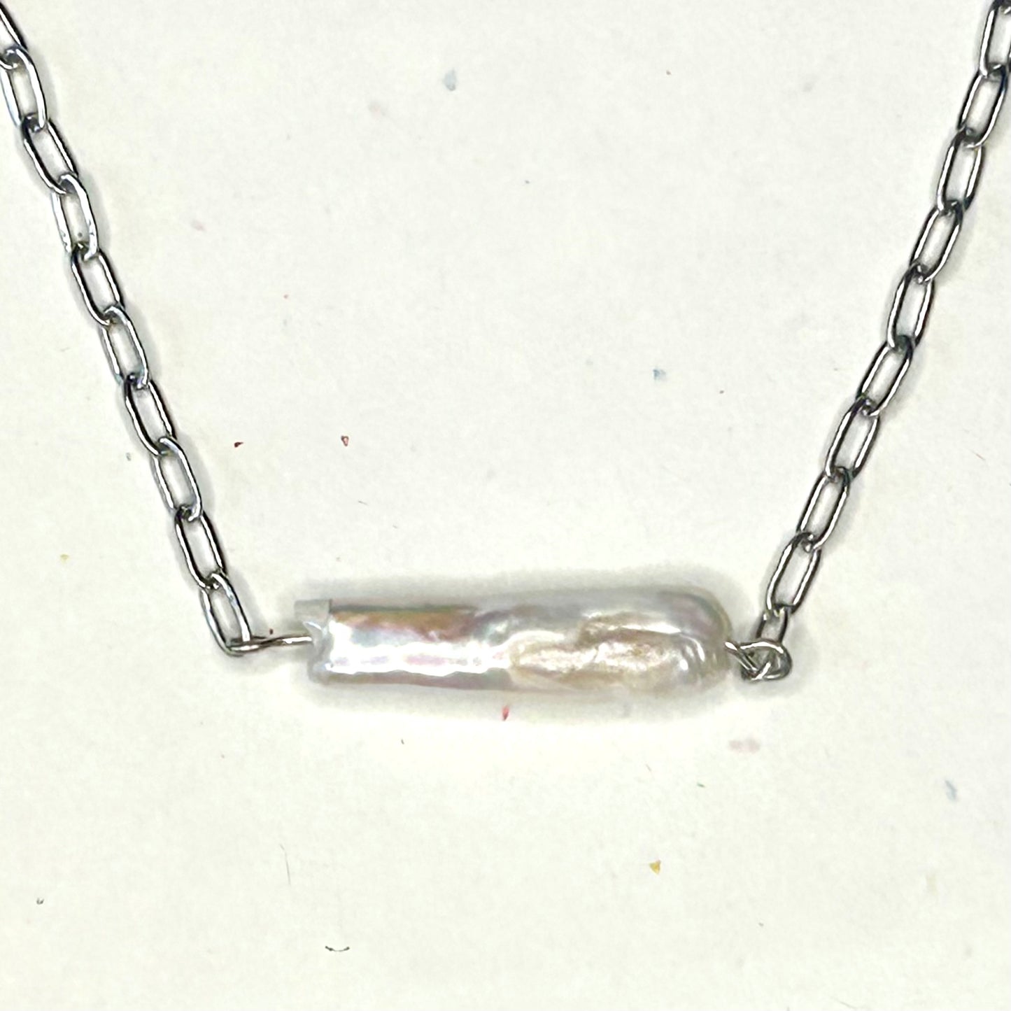 pearl bar necklace