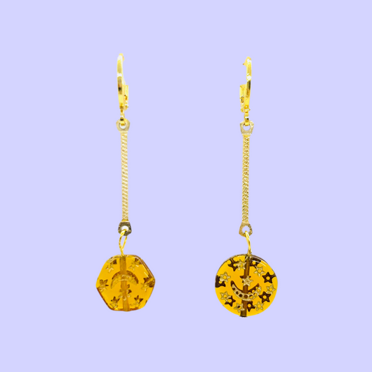 retrograde earrings - amber - l.b.